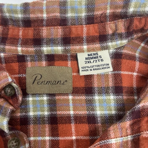Vintage Penmans Flannel Shirt Men’s Size 2XL. Oversized. C1-021 - Picture 3 of 4